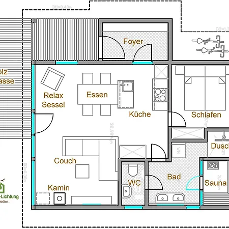 Holiday home 2 Personen Mit Sauna F0h6 *